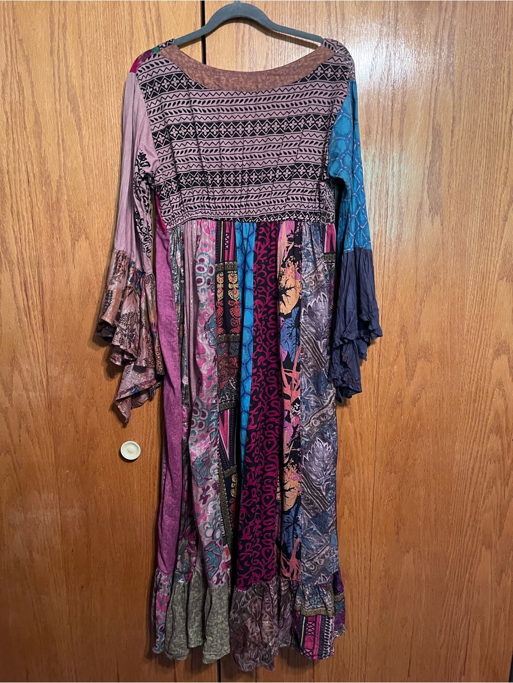 Jayli Bohemian Patchwork Rhapsody Duster - Multicolor - Picture 7 of 7